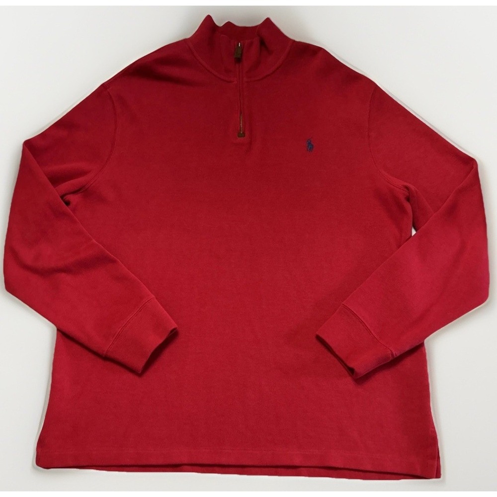 Mens Polo Ralph Lauren Estate‎ Rib 1/4 Zip Pullover Sweater Sz XL